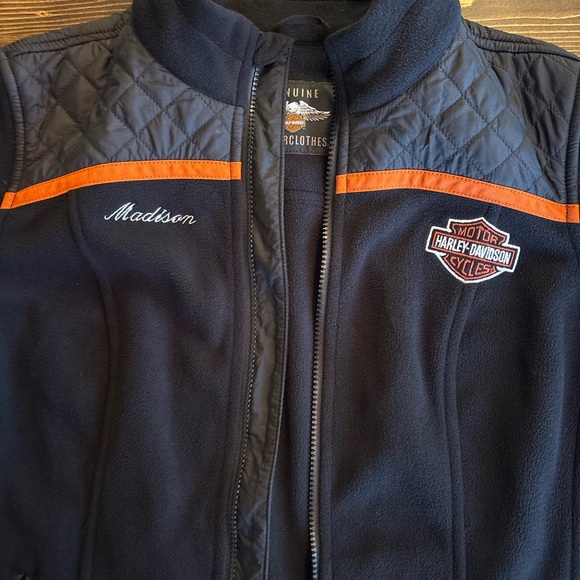 Harley-Davidson Black Zip Up Fleece Jacket - Picture 3 of 12